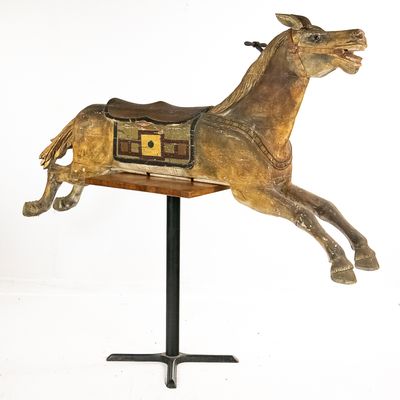 Derby Racer Carousel Horse Riverview Park