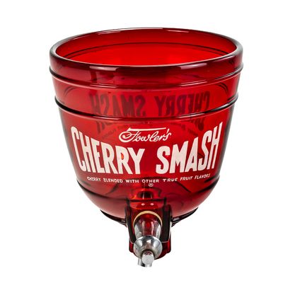 Vintage Fowler's Cherry Smash Syrup Dispenser Bowl
