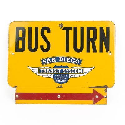 Sale Photo Thumbnail #152: San Diego Transit System Bus SSP Advertising Sign
