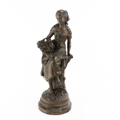 Sale Photo Thumbnail #132: "Les Cerises" French Spelter Sculpture