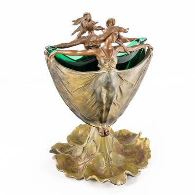 Sale Photo Thumbnail #107: Antique Art Nouveau "Nebulia" Figural Centerpiece
