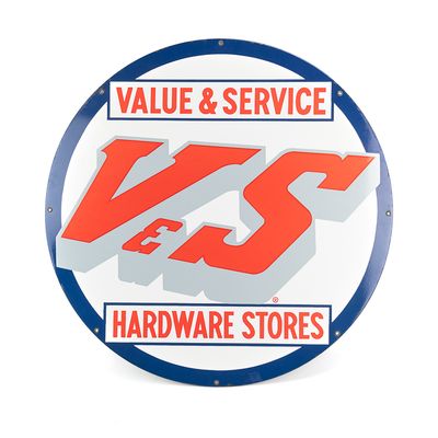 Sale Photo Thumbnail #150: Value & Service V&S Hardware SSP Advertising Sign