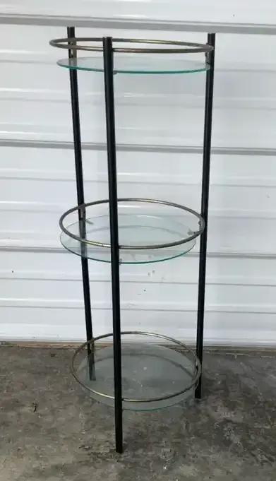 Three-Tier Glass & Metal Plant Stand