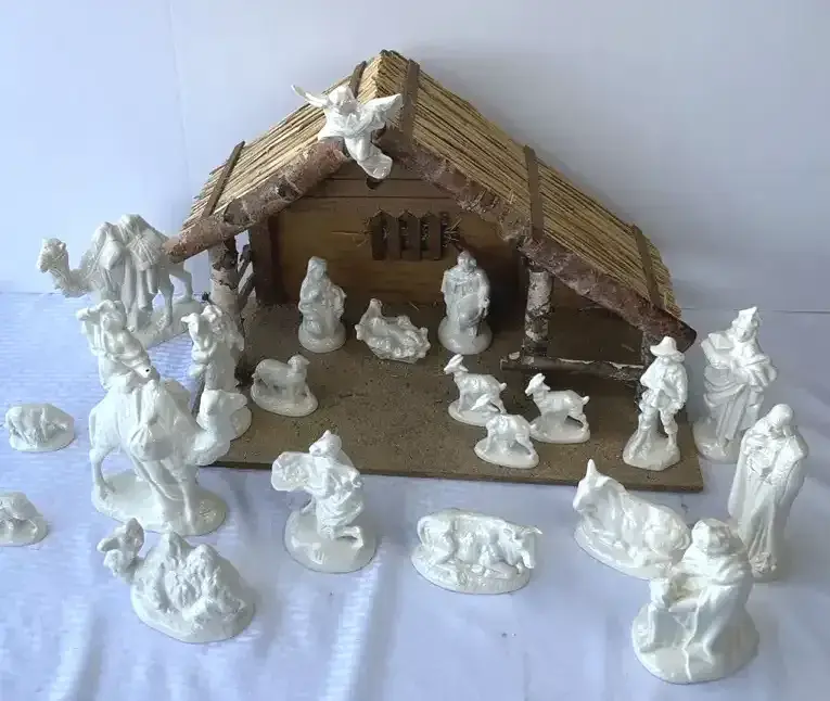White Porcelain Nativity Set