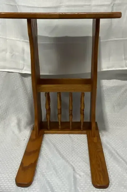 Oak Magazine Rack Side Table