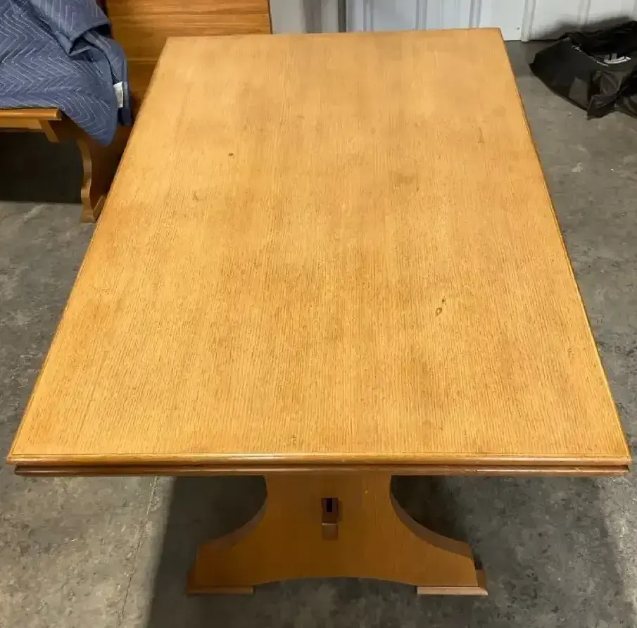 Oak Pedestal Extension Table