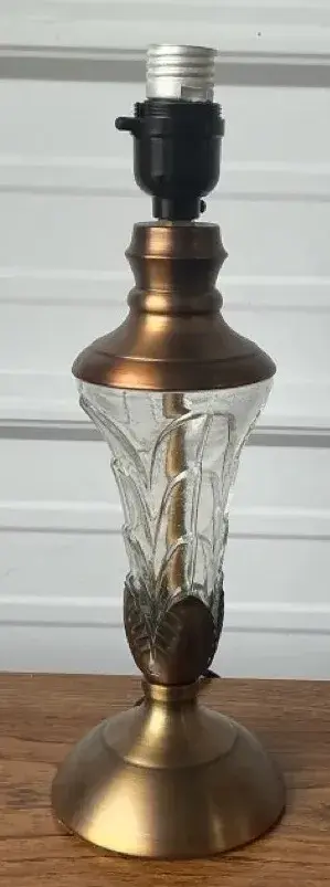 Bronze & Glass Table Lamp