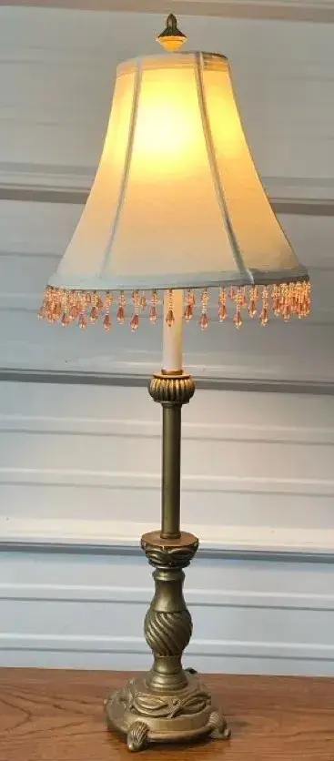 Beaded Bronze Table Lamp
