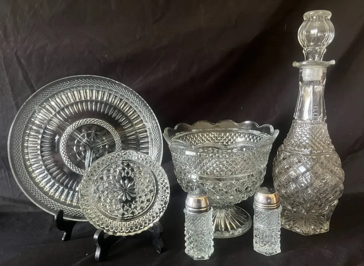 Vintage Anchor Hocking Wexford Glassware - 6 Pieces