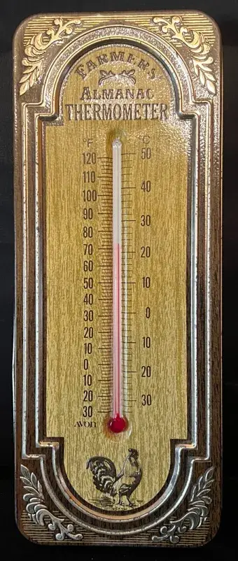 Vintage Avon Farmer's Almanac Thermometer