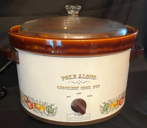 Vintage H&H Appliances Poke Along Crockery Cook Pot