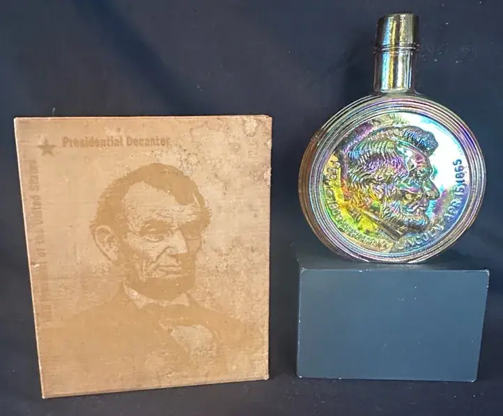 Vintage Wheaton Abraham Lincoln Presidential Decanter With Original Box