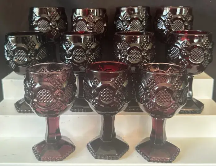 Vintage Avon Cape Cod Mini Goblets - Set of 11
