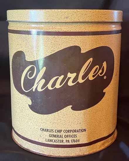 Vintage Charles Chip - Cookie Metal Tin With Lid 