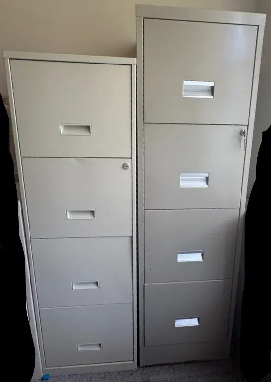 (3) Metal 4-Drawer Filing Cabinets