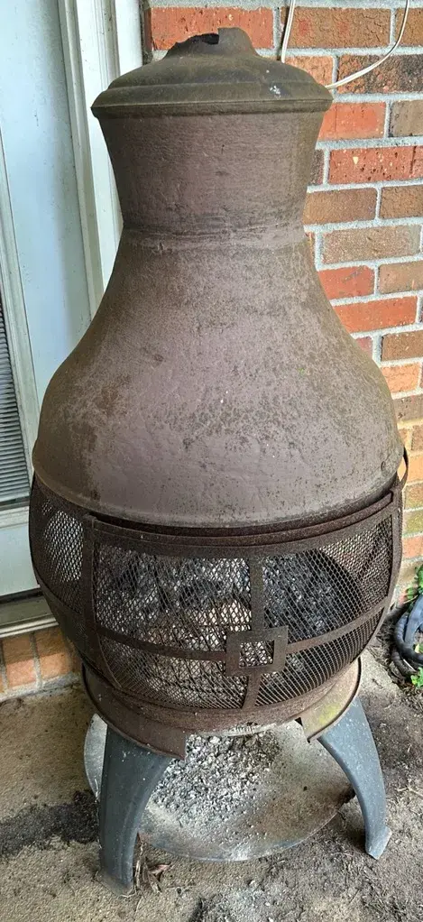 Large Metal Outdoor Chiminea Fire Pit