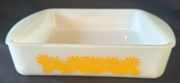 Vintage Floral USA Ovenware 8" Square Baking Dish