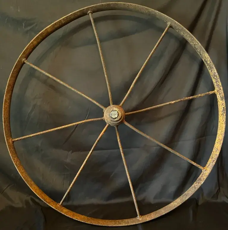 Vintage 27.5" Metal Spoked Wheel