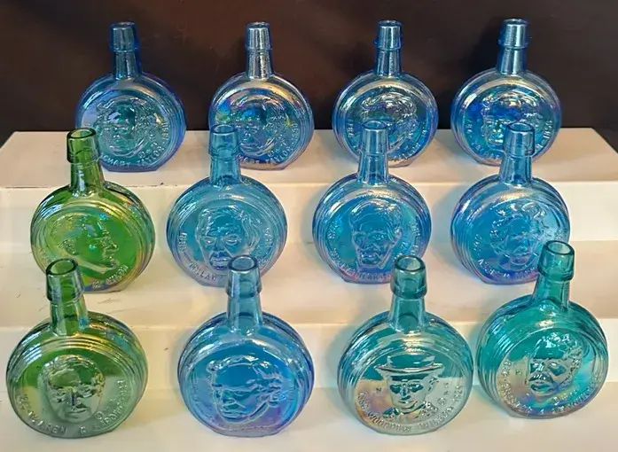 Vintage Wheaton Presidential Mini Decanter Collection - 12 Pieces