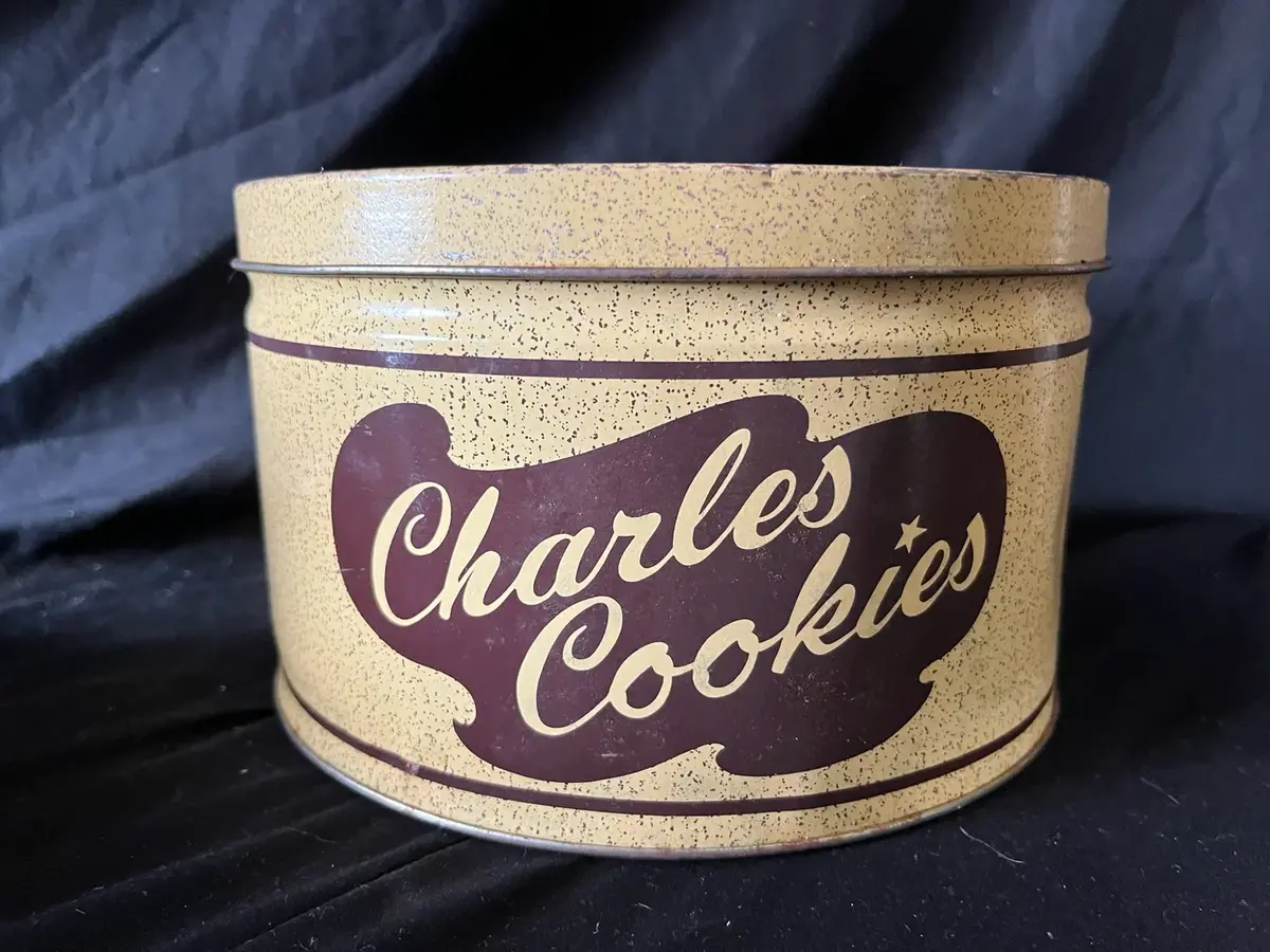 Vintage Charles Cookies Advertising Tin - Mountville, PA
