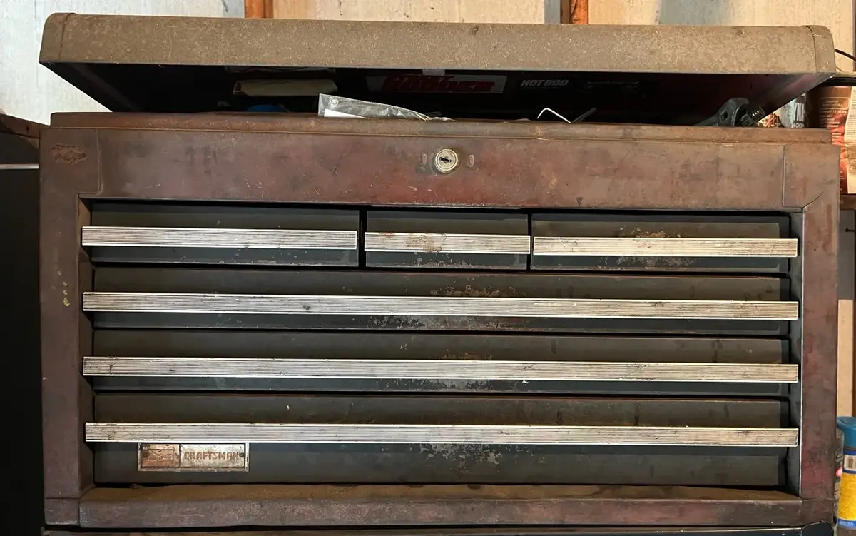 Vintage Sears Craftsman Multi-Drawer Tool Chest With Tools