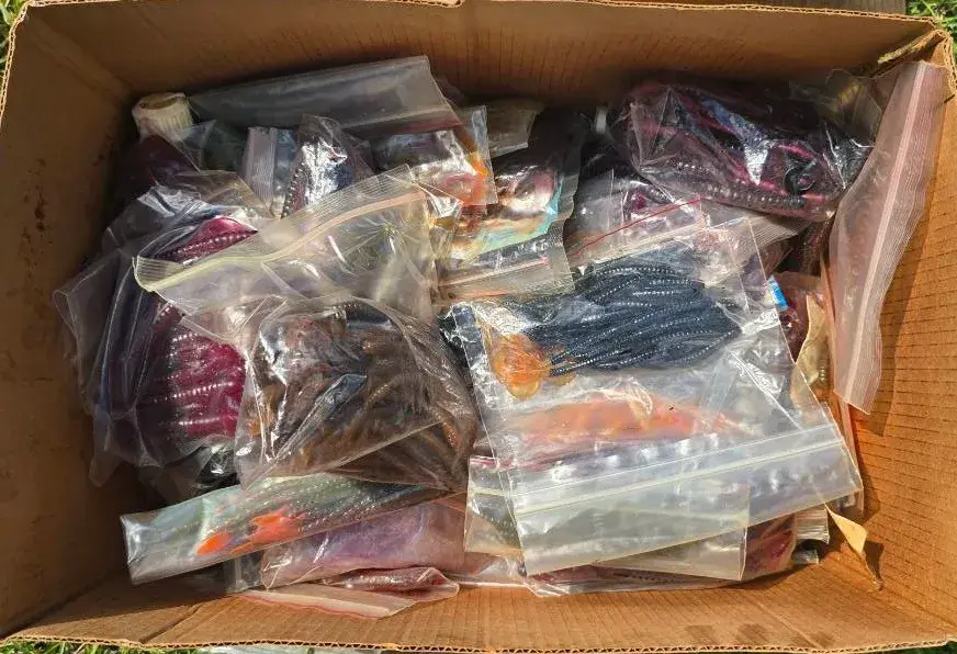 Large Box of Assorted Soft Plastic Fishing Lures
