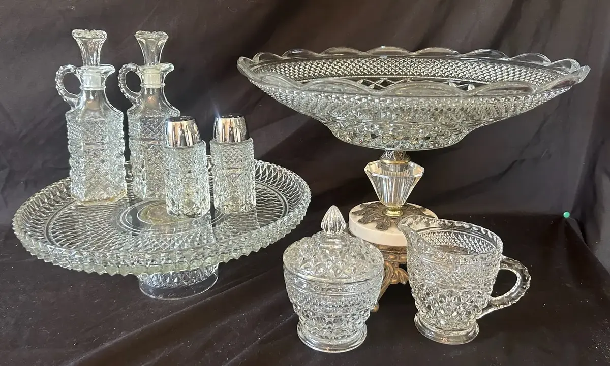 Vintage Anchor Hocking Wexford Glass Serving Collection