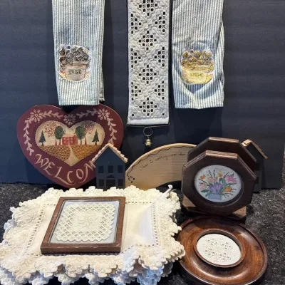 Framed Needlepoint Decor, Placemats, & More