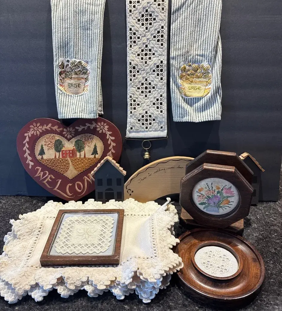 Framed Needlepoint Decor, Placemats, & More