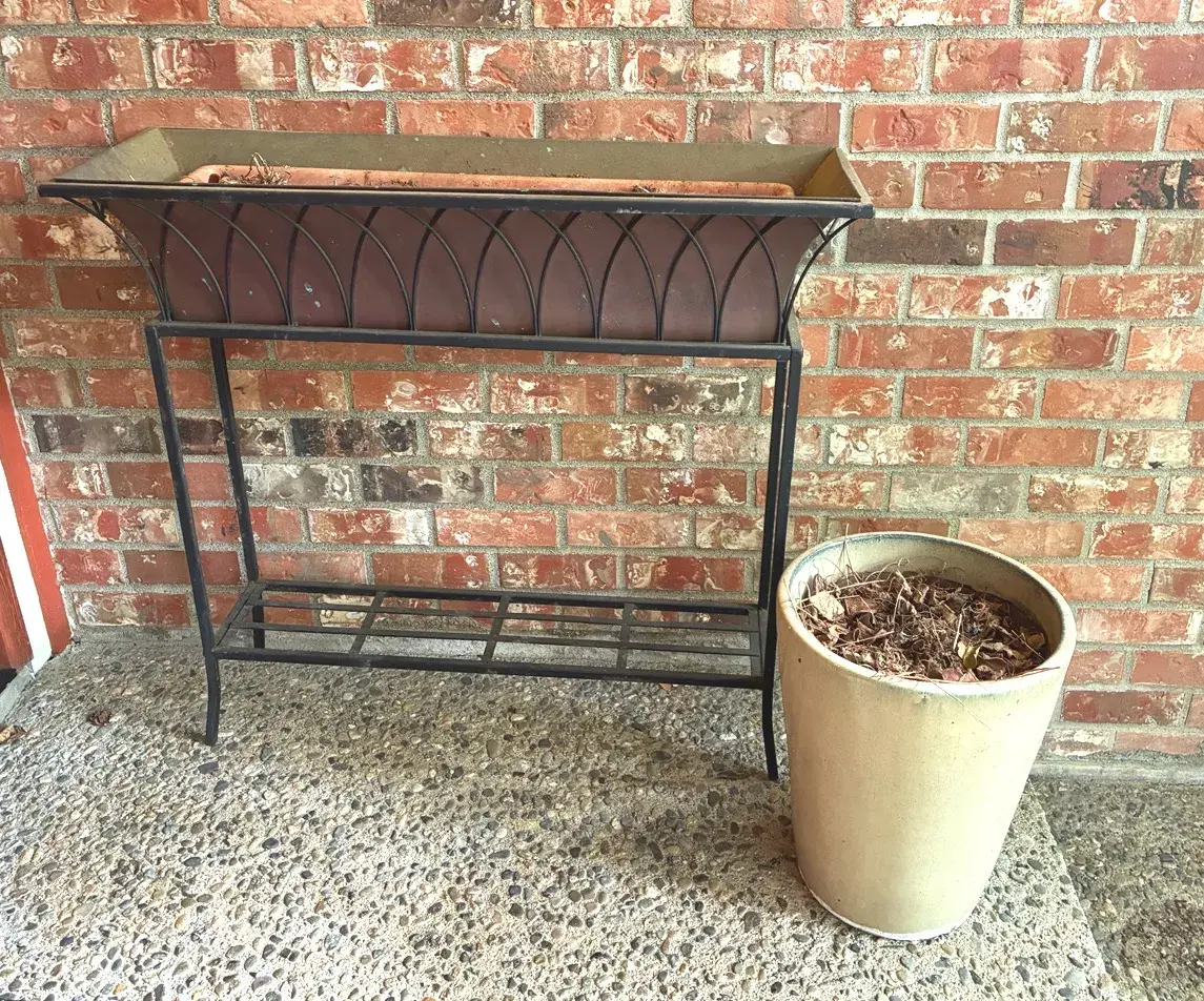 Copper Planter And Ceramic Pot 