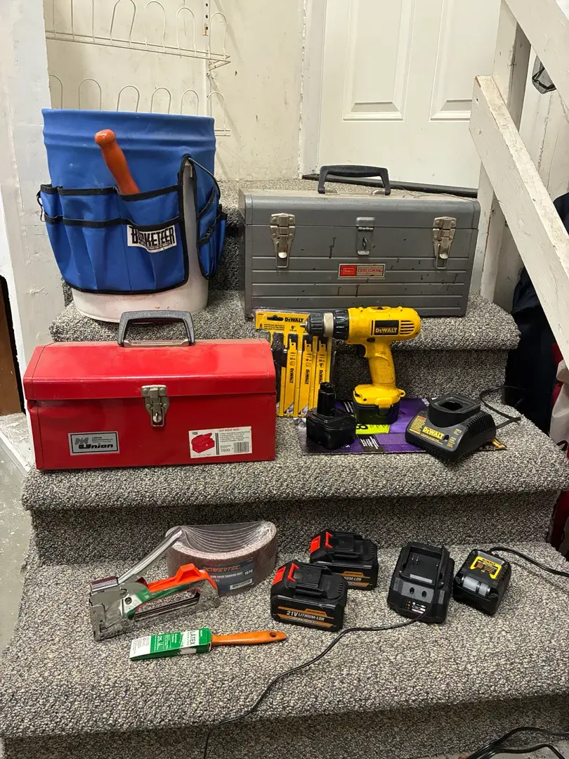 Dewalt Drill And Spare Lithium Batteries And More 
