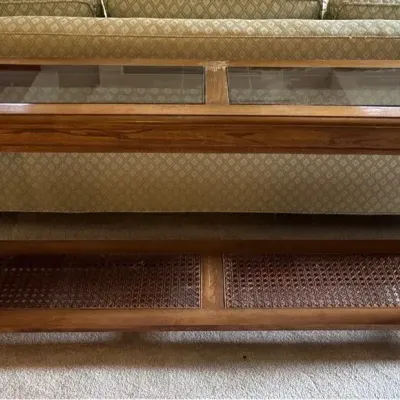 Wood And Glass Sofa Table