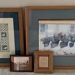 Framed Wall Art Collection Bundle Signed Prints Photo Tapestry Cross Stitch⁠