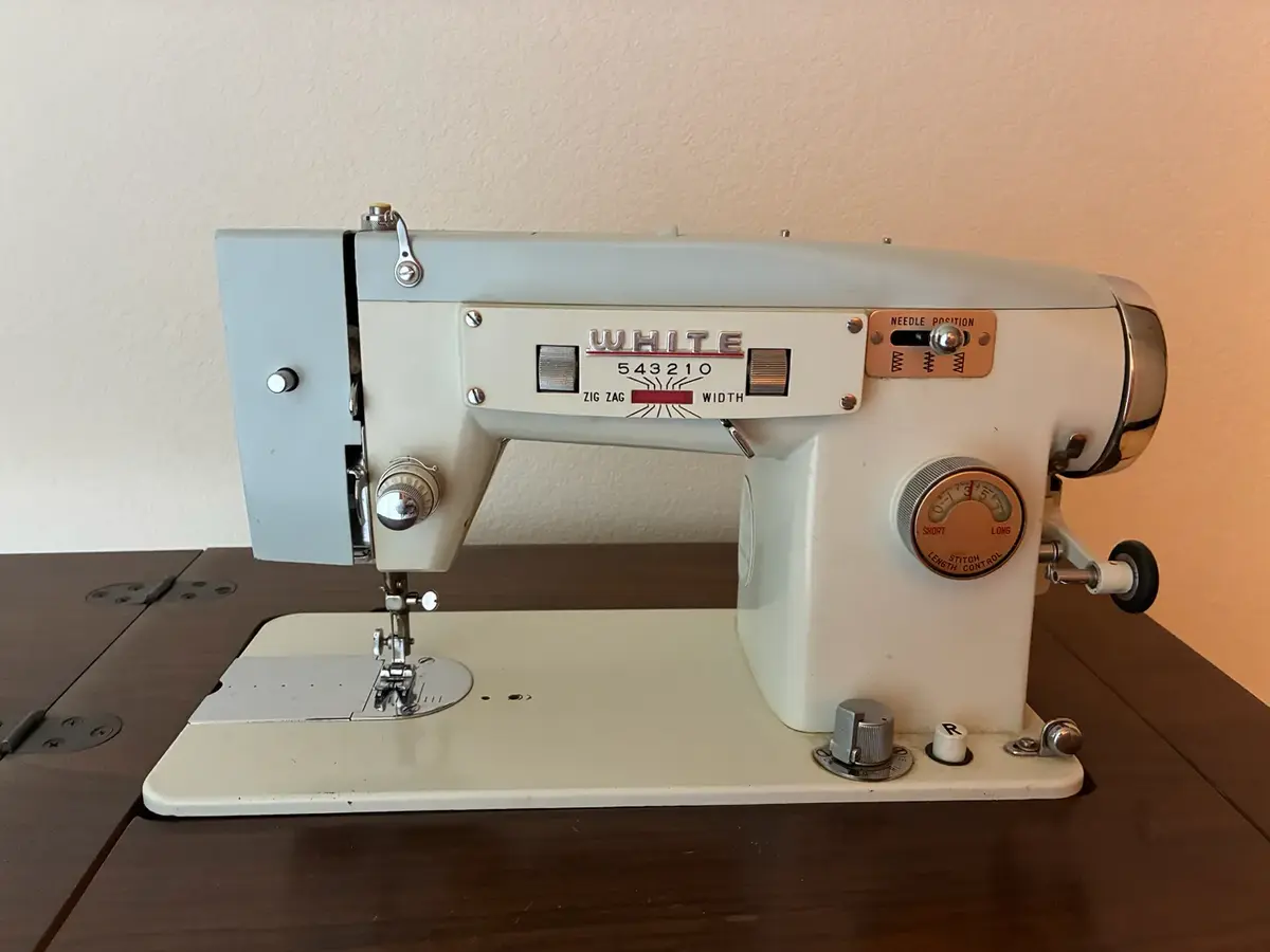 White Zigzag Sewing Machine 