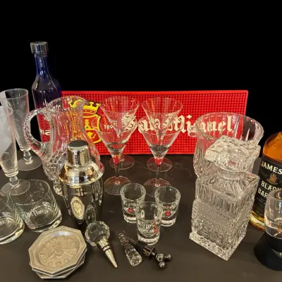 Barware - Glass Decanter, Crystal Pitcher & Champagne Bucket