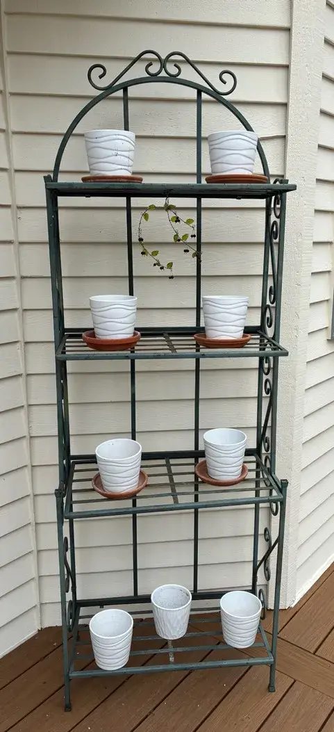 Baker’s Rack And Plant Pots