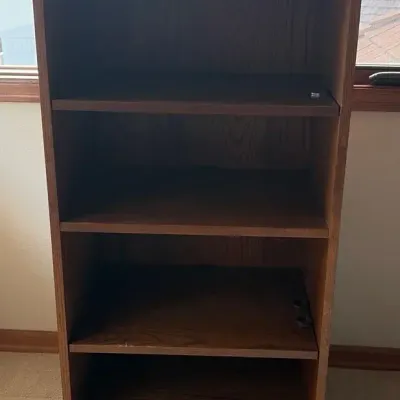 Drexel Heritage Carleton Oak Wood Tower Media Shelf Bookshelf 49.75”