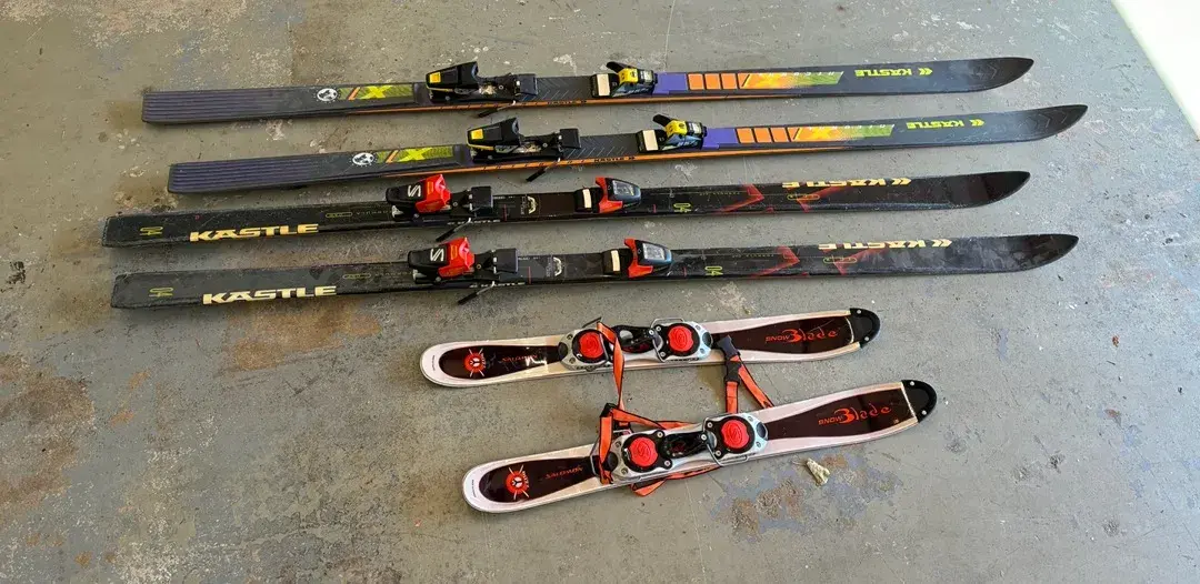 Kastle And Saloman Skiis