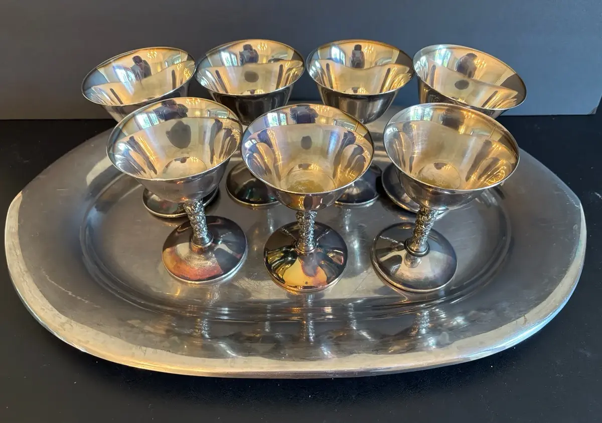 Valero Silverplate Wine Goblets