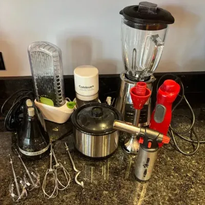 Kitchen Tools - Oster Blender, Kitchen Aid Stick Blender, & Other Tools