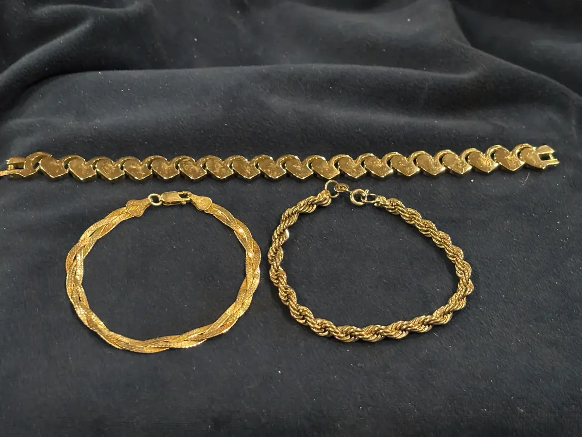Sterling Heart Bracelets And Sterling Rope And Twisted Herringbone Bracelets