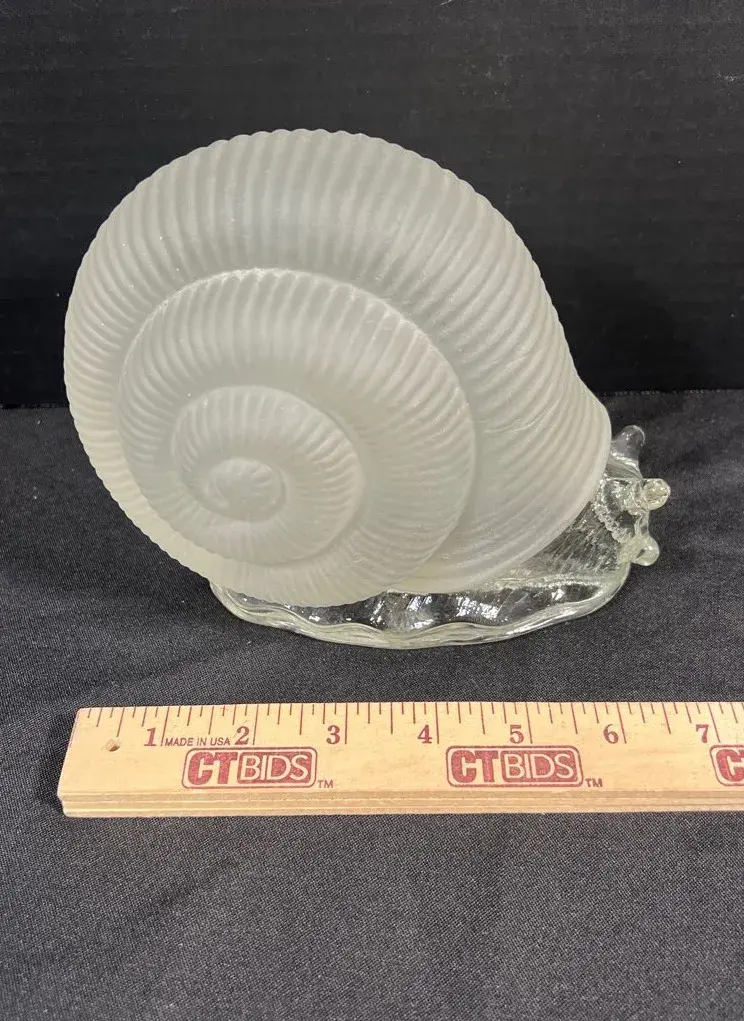 Goebel Frosted Glass Snail Figurine