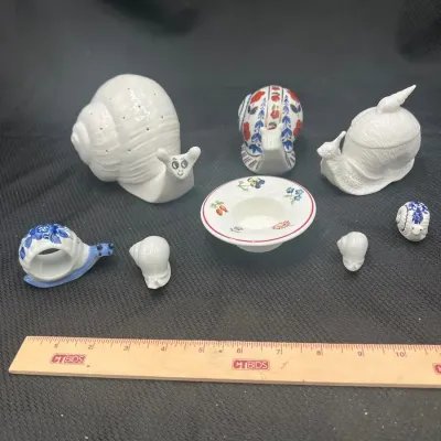 White & Blue Snails 