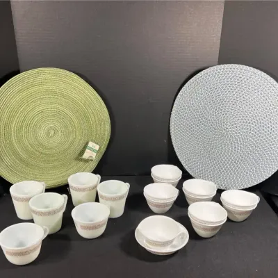Pyrex Mugs, Corelle Wear Mugs