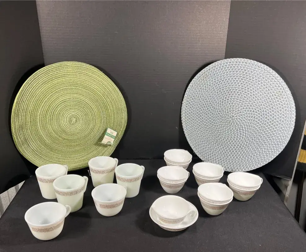 Pyrex Mugs, Corelle Wear Mugs