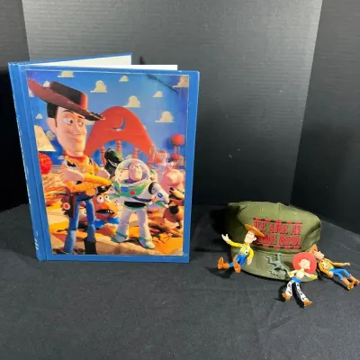 Toy Story: The Art and Making of the Animated Film Book and Figurines 