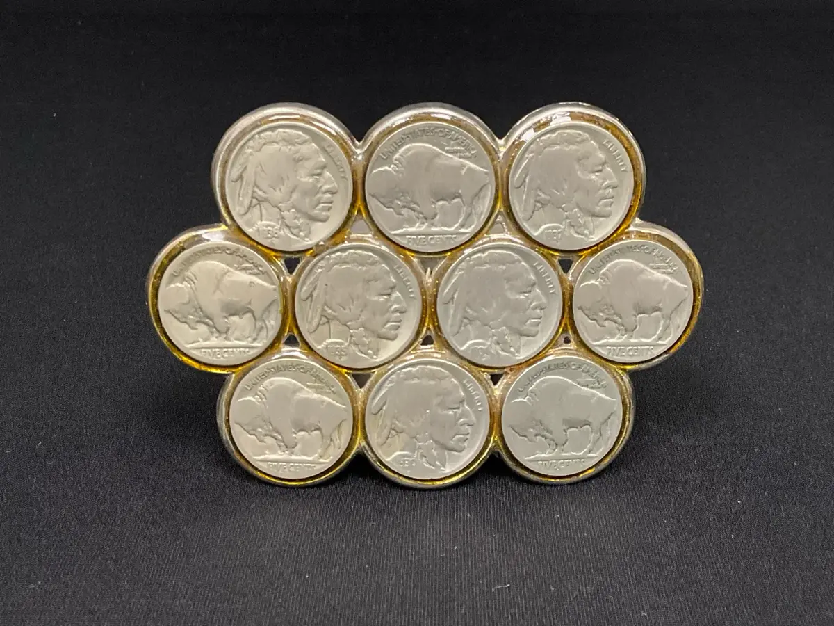 Native American Buffalo Nickel Belt Buckle 