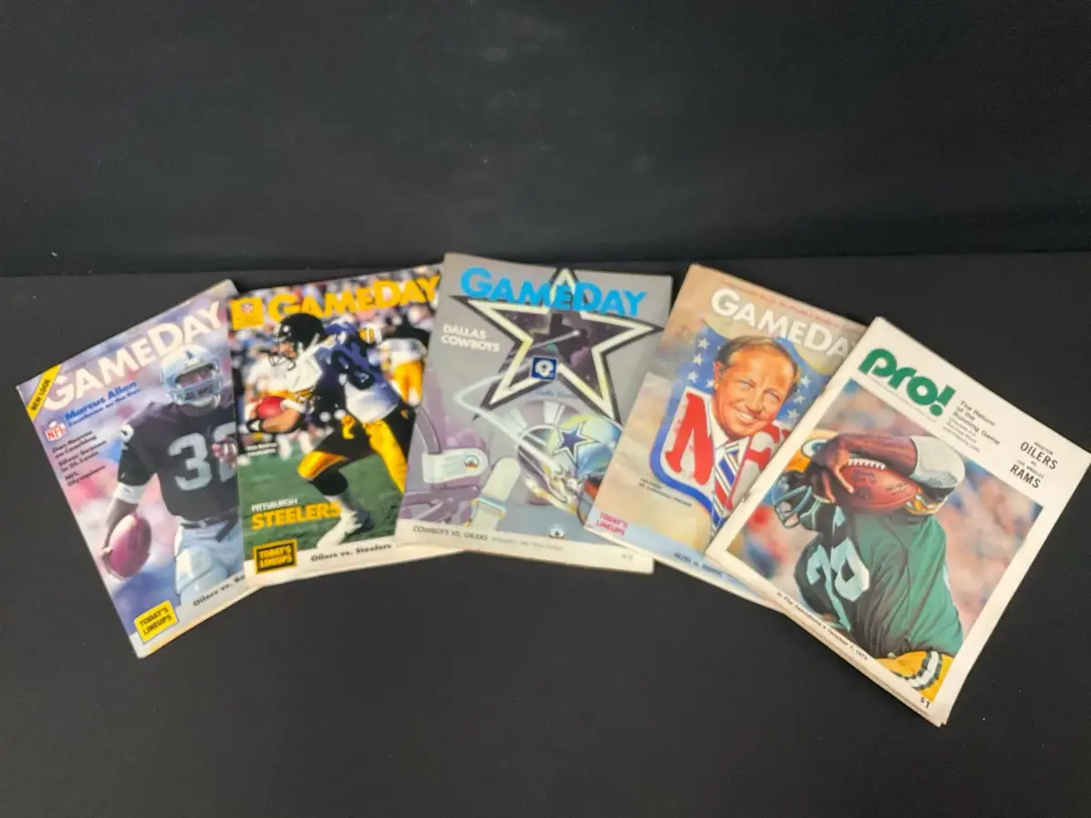 Houston Oilers Pro Football Game Programs