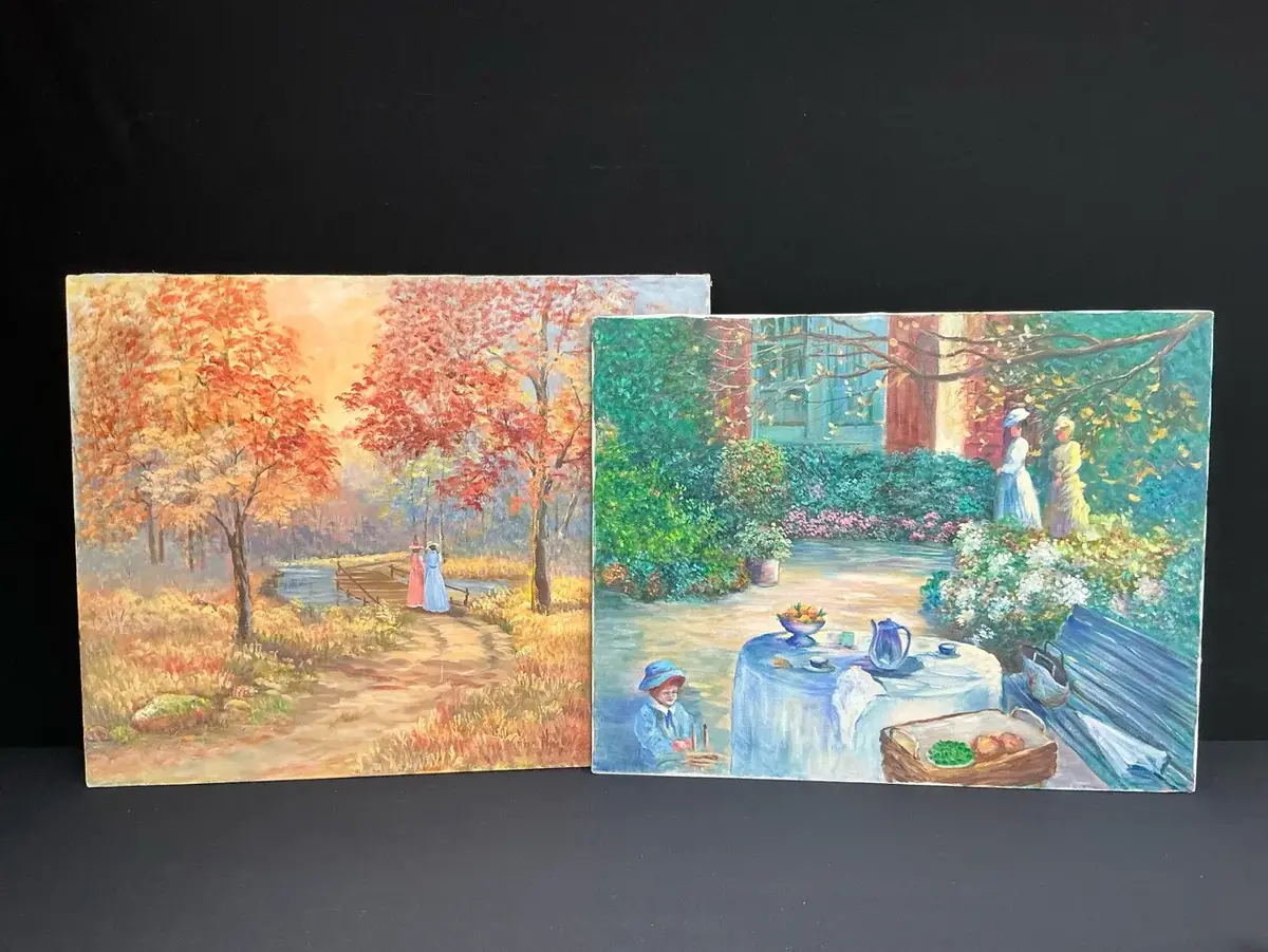 Spring And Fall Original Paintings On Canvas 