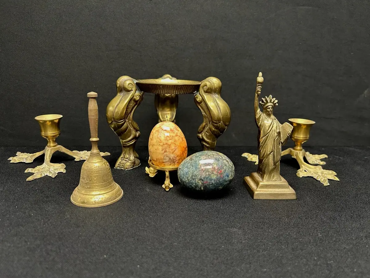 Brass & Alabaster Den Decor